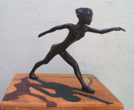 Striding Figure in Resin